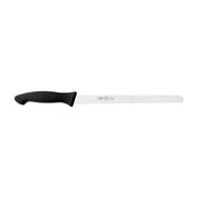coltello salmone cm 26, colore nero , manico in gomma termoplastica nero