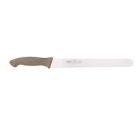 coltello salumi cm 26, colore tortora, manico in gomma termoplastica tortora