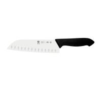 Coltello santoku alveolato professionale nero Icel Prime cm 18