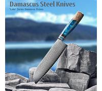 Coltello Santoku Coltello Damasco Vg-10 Lama affilata in acciaio Coltelli da cucina professionali giapponesi Coltelli da cucina e accessori da 7,0 pollici