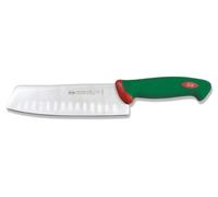Coltello Giapponese Professionale Olivato Lama 18 Cm Manico Antiscivolo Verde Sanelli Premana