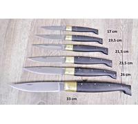 COLTELLO SARDEGNA SARDO ORIGINAL PATTADA MANICO IN RESINA lama dolce al carbonio