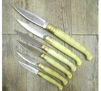 COLTELLO SARDEGNA SARDO PATTADA MANICO RESINA Gialla uso quotidiano Ruju'