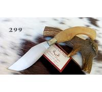 COLTELLO SARDO ARTIGIANALE ARBURESE A LAMA LARGA, MANICO CORNO MONTONE O BUFALO