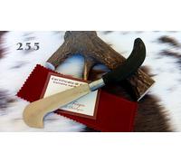 COLTELLO SARDO ARTIGIANALE RONCOLA PER FUNGHI, MANICO CORNO DI BUFALO
