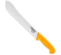 Coltello Scimitarra Lama 30 cm Bufalo Macello S116/30 Manico Giallo