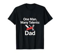 Coltello svizzero con scritta "One Man Many Talents Dad" Maglietta