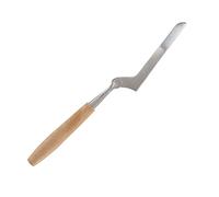 Fackelmann 40910 Coltello Taglia Formaggio con Lama Curva, Manico in Legno e Parte Funzionale in Acciaio, 25,5 cm, Sybaris, (Colore: Argento), quantità: 1 Pezzo Inossidabile