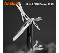 Coltello tascabile Nextool 12 in 1 Coltello EDC Coltello pieghevole multi-strumento per esterni Mini forbici pieghevoli portatili Coltello tascabile Utensile manuale