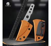 Coltello tascabile PFE13 per pesci petrificati Coltello 14C28N con fodero a lama fissa Coltelli da sopravvivenza e taglierina da caccia EDC Utensile manuale da campeggio