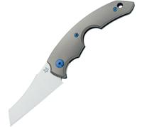 Coltello Tascabile Pieghevole Fox Virtus, Lama in Acciaio Inox Becut Satinato, Manico in Titanio Sab