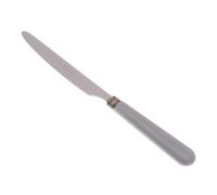 Coltello tavola seghettato MOD Mistral Set di 6 Pezzi in acciaio 18.10 Lunghezza 26 cm manico in PPL lavabile in lavastoviglie colore Grigio grigio