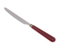 Coltello tavola seghettato MOD Mistral Set di 6 Pezzi in acciaio 18.10 Lunghezza 26 cm manico in PPL lavabile in lavastoviglie colore Bordeaux bordeaux