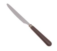 Coltello tavola seghettato MOD Mistral Set di 6 Pezzi in acciaio 18.10 Lunghezza 26 cm manico in PPL lavabile in lavastoviglie colore Marrone marrone