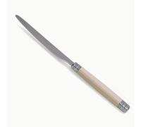 Coltello tavola seghettato MOD ROSSINI Set di 6 Pezzi in acciaio 18.10 Lunghezza 26 cm manico in PA lavabile in lavastoviglie colore Avorio avorio