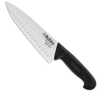 Coltello Trinciante Lama Alveolata 20 cm Bufalo Cuoco S667/20 Manico Nero