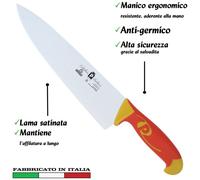 Coltello trinciante lama inox Manici in polipropilene gomma antiscivolo atossici. trattamento germicida. adatto lavastoviglie arancio