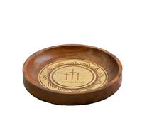 Coltivare la pace con una ciotola di preghiera rotonda in legno splendidamente p