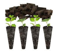Coltivare spugne 100 pz Pianta Idroponica Coltivare Spugne Supplemento Semi Baccelli for Sistema di Giardino Interno Idroponico Crescita della Radice Strumento Coltivazione dell'Acqua(Brown 50Pcs)