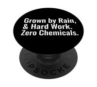 Coltivato da Rain Hard Work Zero Chemicals Organic Farmer PopSockets PopGrip Adesivo