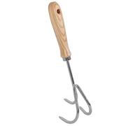 Coltivatore a Mano in Acciaio Zincato e Legno, per Vasi, 29.3 cm