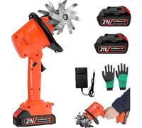 Coltivatore elettrico da giardino senza fili, 2 batterie da 1500 mAh, larghezza di lavorazione 10 cm, profondità di lavoro 10 cm, 235 giri/min per la coltivazione del suolo