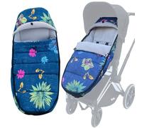 Colu Kid Coprigambe Termico Universale per Passeggini Compatibili con Cybex Priam, Mios & Balios - Fodera Morbida e Superficie Resistente agli Spruzzi, Fiore