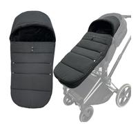 Colu Kid Coprigambe termico universale per passeggini compatibili con Cybex Priam, Mios e Balios, fodera morbida e superficie resistente agli spruzzi, Nero