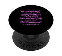 Colui che semina abbondantemente 2 Corinzi 9:6 Preghiera biblica PopSockets PopGrip Adesivo