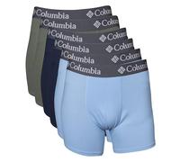 Columbia 6 Pack Performance Boxer Brief Corti, Azzurro/Navy/Verde Pietra, M (Pacco da 6) Uomo