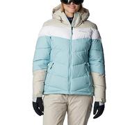Columbia Abbott Peak Insulated Jacket, Giacca Da Sci Donna, Aqua Haze/Dark Stone/White, Taglia XL