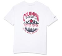 Columbia Apparel, Maglietta da Uomo con Grafica, Colore Bianco/Tough, Taglia M