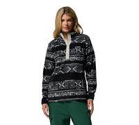 Columbia Donna Benton Springs Stampato Mezzo Snap, Pile Pull Over, Black Deschutes Days, L