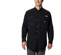 Columbia Bonehead - Camicia da Pesca a Maniche Lunghe da Uomo, Taglia 3X, Nero