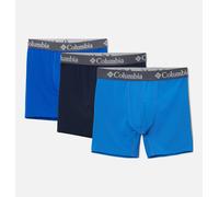 Columbia - Boxer elasticizzati in poliestere - Conf. 3 - Blu - Taglia M - Uomo