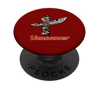 Columbia Britannica Totem Pole Vancouver Canada Stanley Park PopSockets PopGrip Adesivo