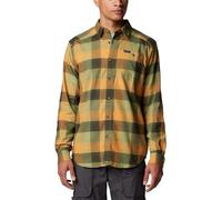 Columbia Camicia a Maniche Lunghe da Uomo in Flanella Cornell Woods, Verde sfumato Bufalo, S
