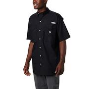 Columbia, Camicia Bonehead a Maniche Corte, da Uomo, Nero, L Alti