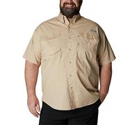 Columbia, Camicia da Uomo Bonehead a Maniche Corte, Fossil, 6XL Grande