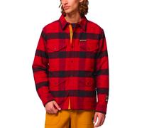 Columbia - Camicia da uomo in quadri - High Cascades Shirt Jacket Red Dahlia Tims Buffalo Plaid per Uomo in Cotone - Taglia M - rosso