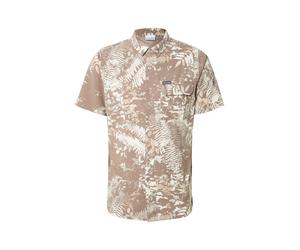 COLUMBIA Camicia funzionale marrone chiaro / bianco Uomo COLUMBIA L
