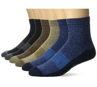 Columbia Confezione da 6 paia di calzini da uomo con controllo dell'umidità, Cachi/Navy/Marrone/Nero, 6-12