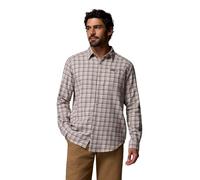 Columbia Cornell Woods Camicia a Maniche Lunghe in Flanella da Uomo, Motivo a Quadri Comodo, M, Grigio Pietra Scuro