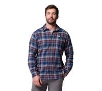 Columbia Cornell Woods Camicia a Maniche Lunghe in Flanella da Uomo, Motivo Collegiate Navy Backland Tartan, L, Blu Navy