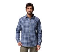 Columbia Cornell Woods Camicia a Maniche Lunghe in Flanella da Uomo, Motivo Dark Mountain Quad Check, M, Marrone Scuro