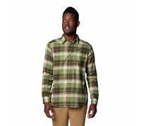 Columbia Cornell Woods-Camicia a Maniche Lunghe in Flanella, Tartan Classico Multicolore Verde Pietra, XL Uomo
