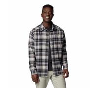 Columbia Cornell Woods Flannel Long Sleeve Shirt Camicia a Maniche Lunghe, Nero/Grigio Classico Multi Tartan, L Uomo