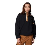 Columbia Cropped Half Snap Fleece Helvetia II-Pile Corto con Bottoni a Pressione, Nero, X-Small Donna