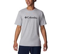 Columbia CSC Basic Logo Short Sleeve, Maglietta A Manica Corta Uomo, Columbia Grey Heather, L