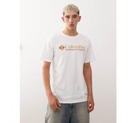 Columbia - CSC - T-shirt basic bianca con logo-Bianco XS